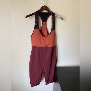 Secndture Women’s 2X Plus Size One Piece Workout Athletic Loungewear in Plum